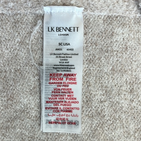 LK BENNETT Lisa scarf in oatmeall - Picture 4 of 5